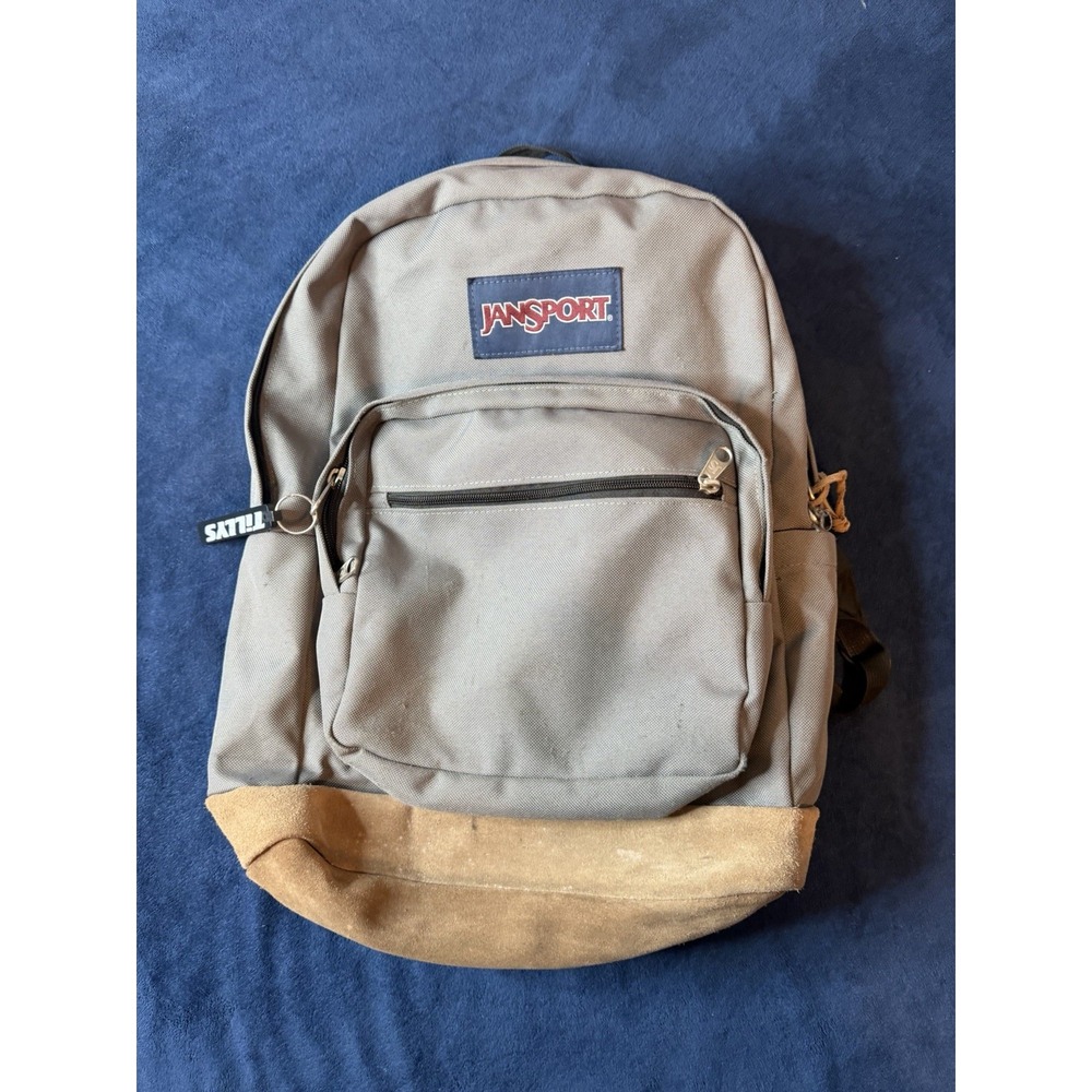 JanSport Right Pack Backpack Gray Suede Bottom Mens Bag
